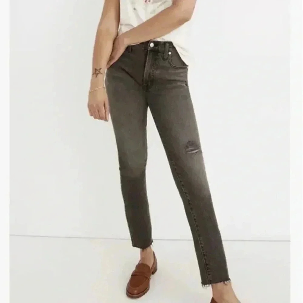 Madewell Women's Size 26 The Perfect Vintage Jeans Cosner Wash Knee Rip Edition